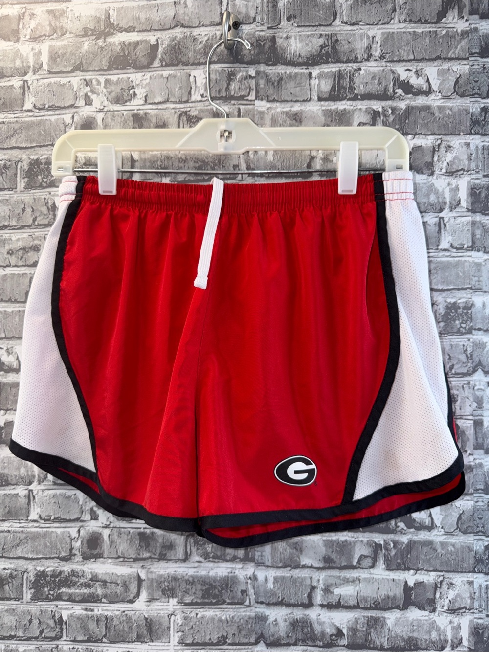 Georgia Bulldogs Red Women’s Athletic Shorts with Contrast Panels